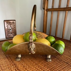 Brass Lion-footed dish